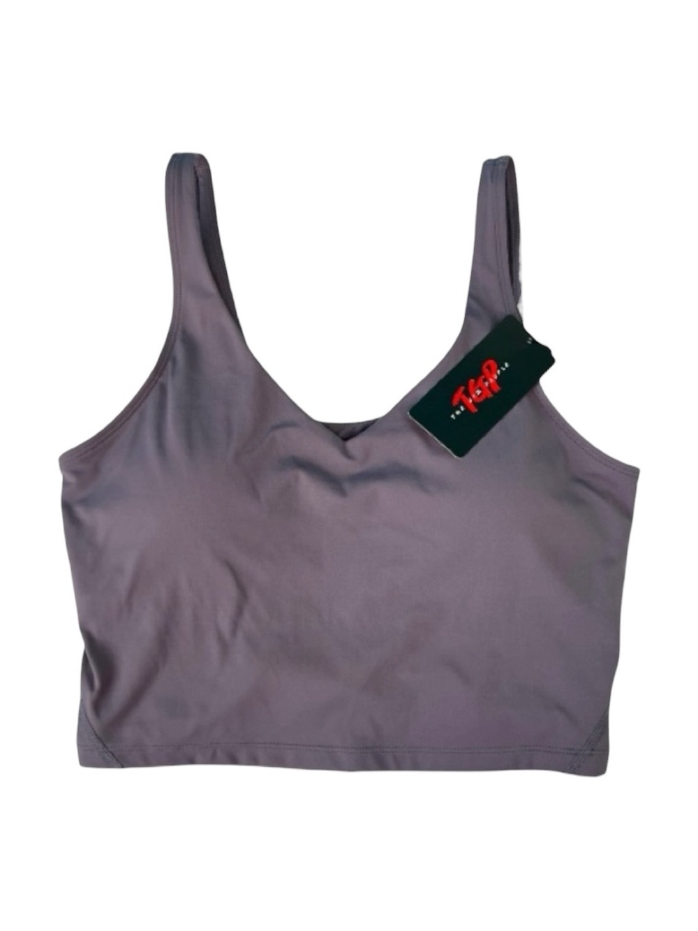 TGP The Gym People Sports Bra Longline Tank Wirefree Padded Gray Size Large